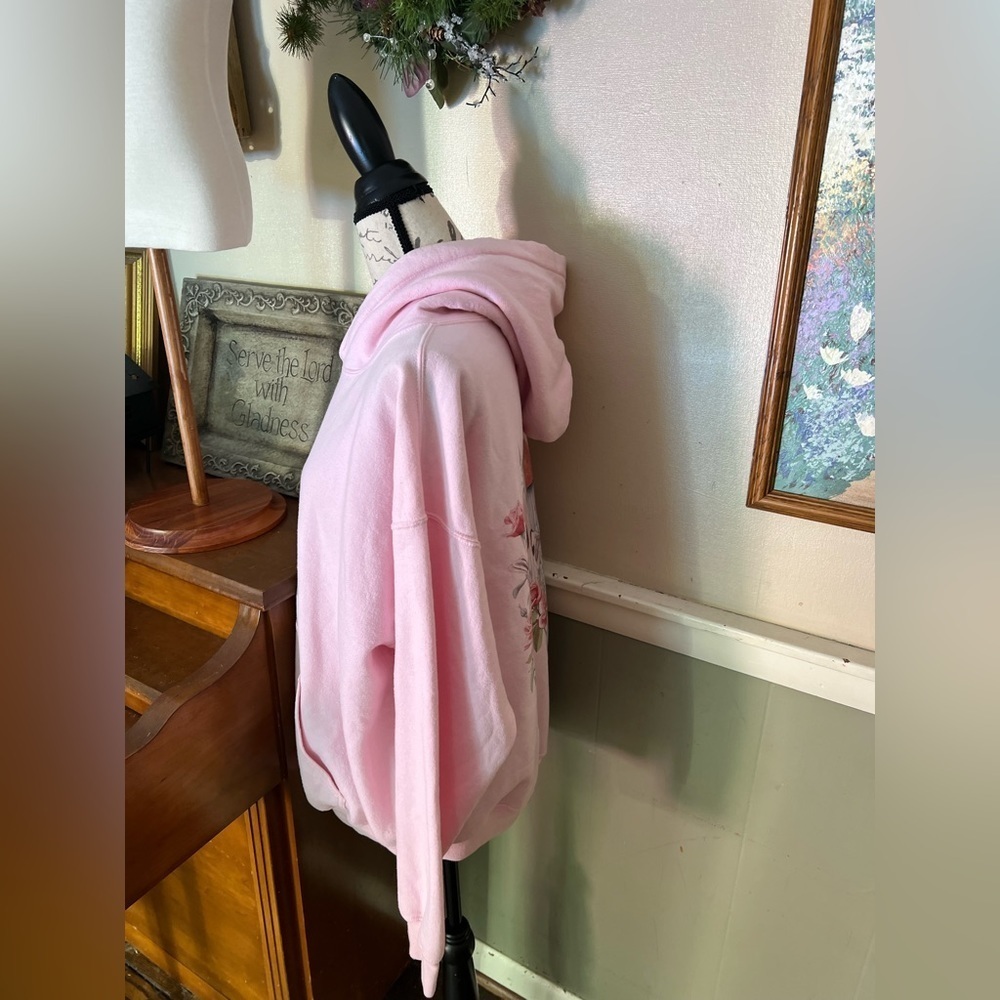 Women’s Home Sweet Home Birdhouse Pink Hoodie - Picture 4 of 5